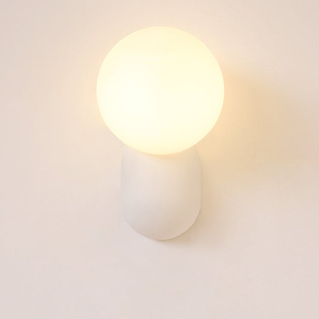 Modern 1-Light Glass Globe Wall Light