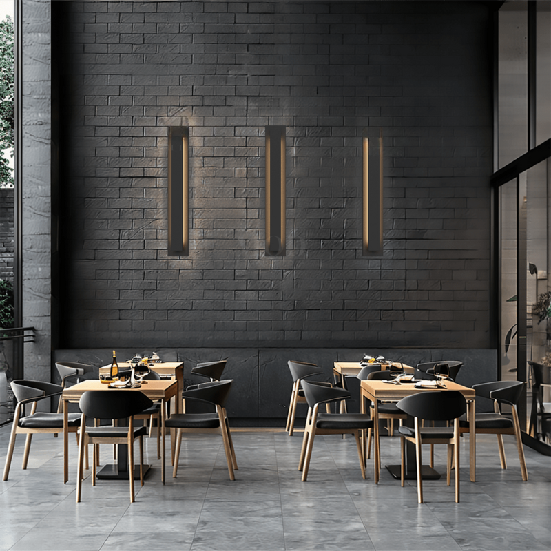 Modern Minimalist Vertical LED Outdoor Wall Light