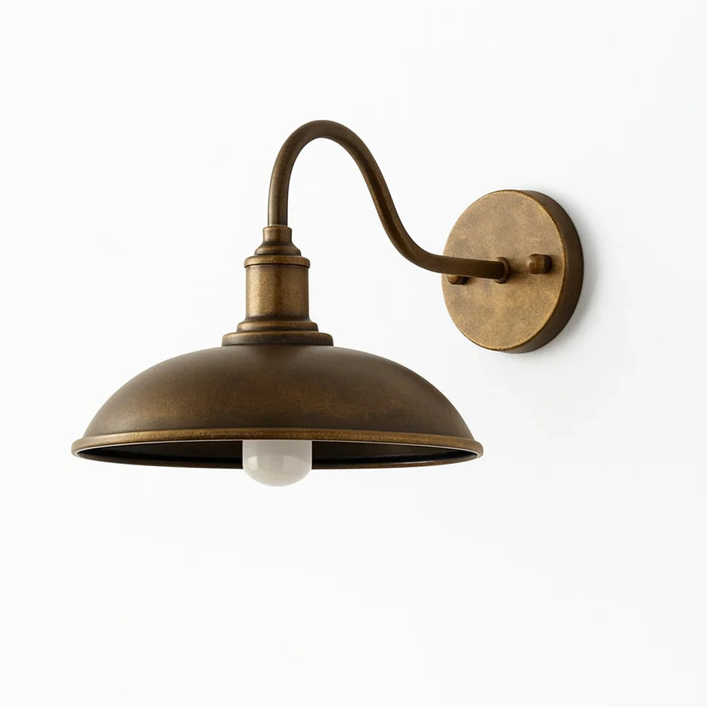 Industrial Bowl-Style Outdoor Wall Light