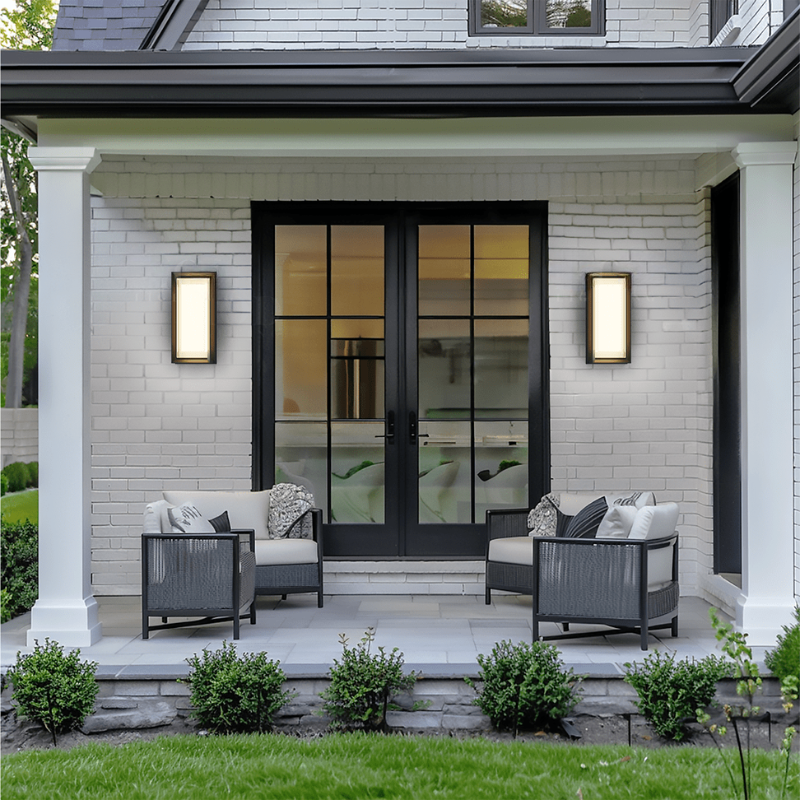 Contemporary Black Minimalist LED Outdoor Wall Light