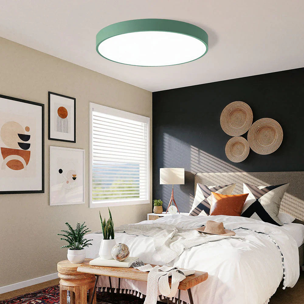 Geometric Scandinavian Round LED Ceiling Light