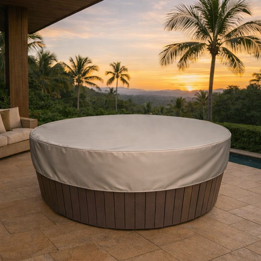 Waterproof Adjustable Anti-UV Cover for Jacuzzi and Round Hot Tub