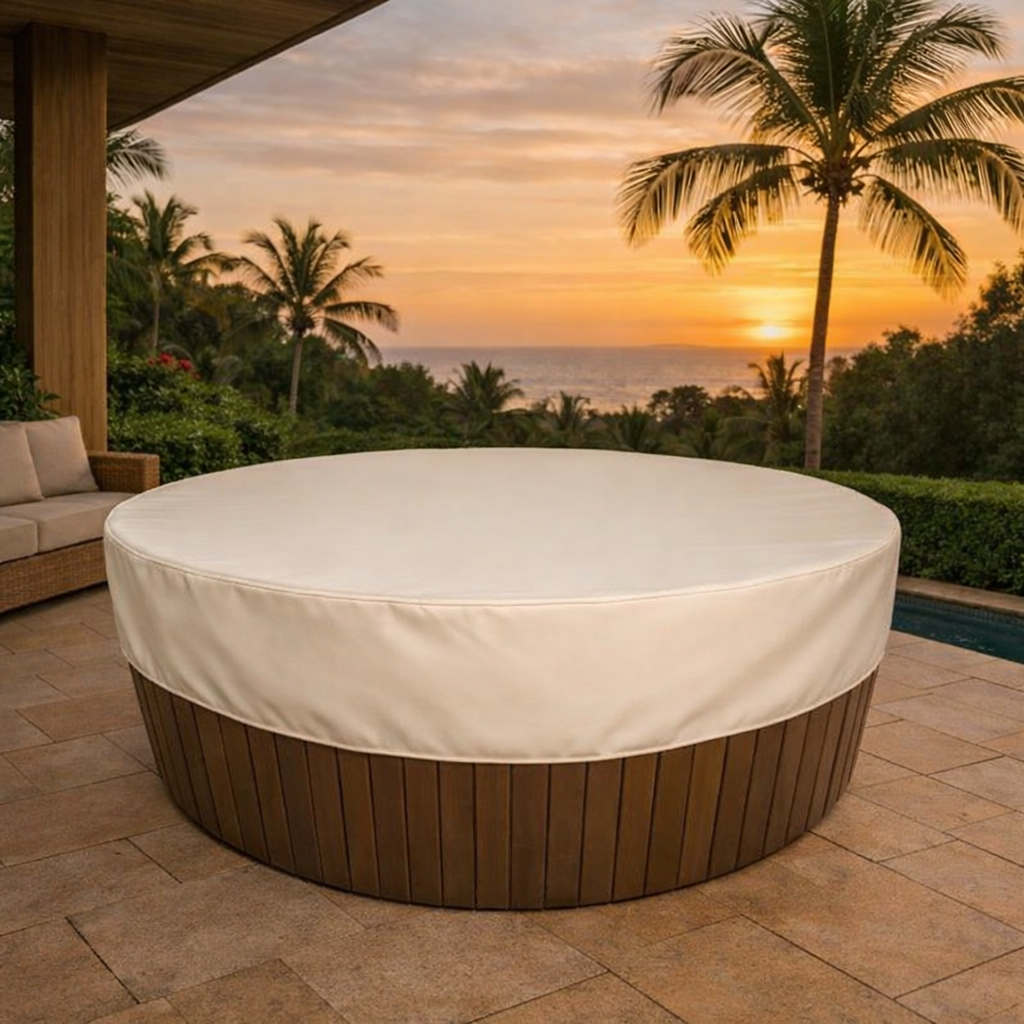 Waterproof Adjustable Anti-UV Cover for Jacuzzi and Round Hot Tub