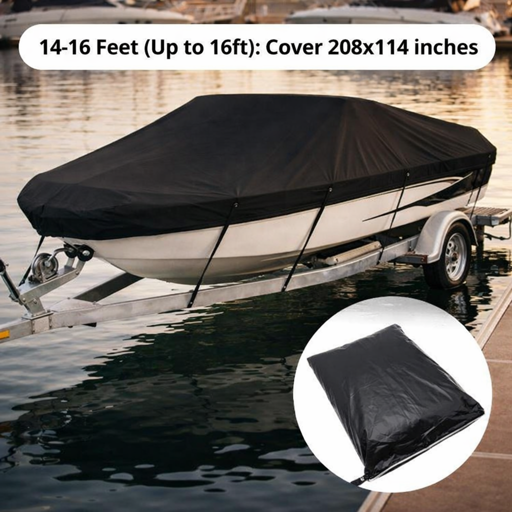 Waterproof Boat and Yacht Cover UV Protection Secure Fit up to 6.7m