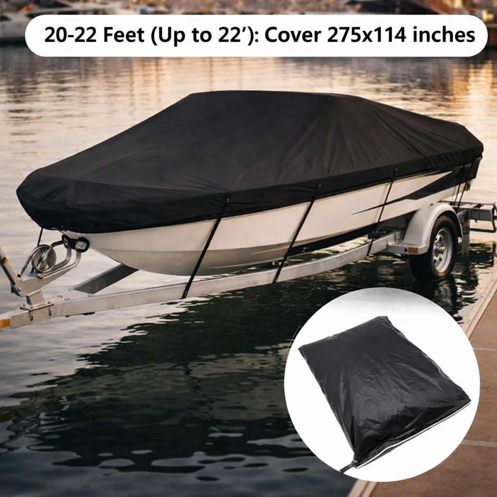 Waterproof Boat and Yacht Cover UV Protection Secure Fit up to 6.7m
