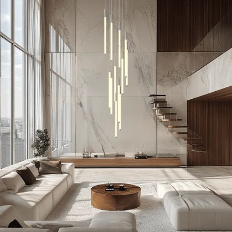 Contemporary Rainfall Inspired Multiple Lights Chandelier