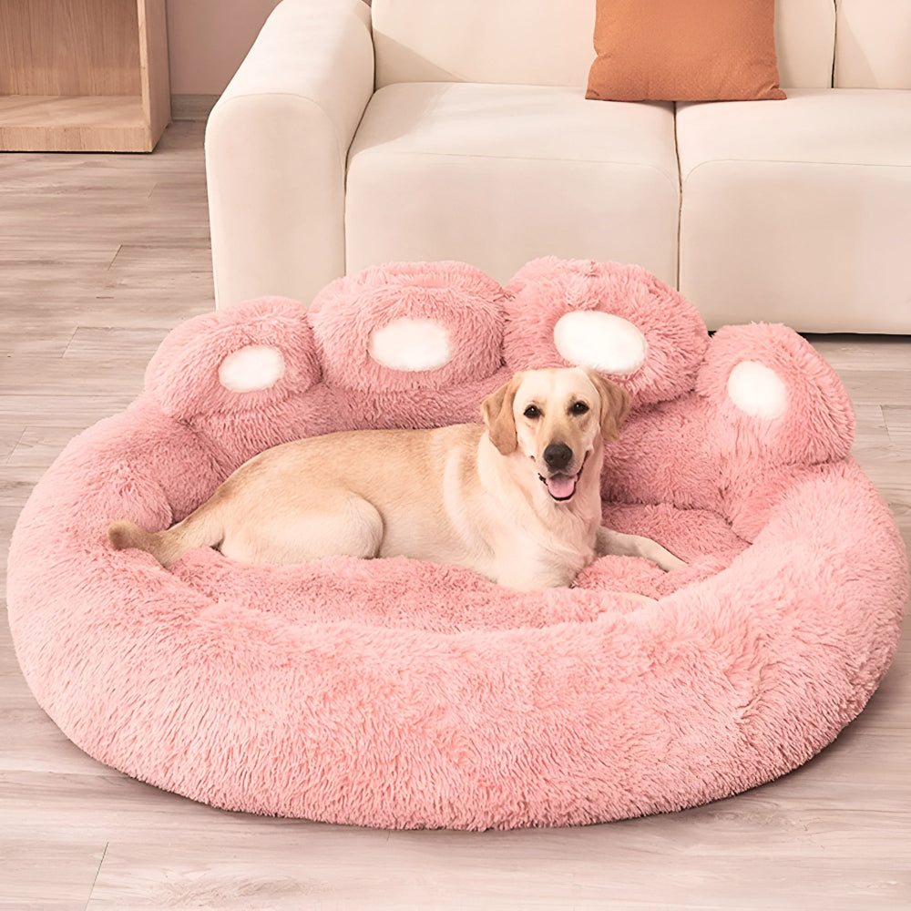 Furry Paw-Shaped Pet Bed