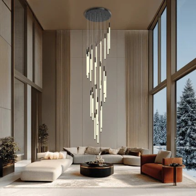 Contemporary Rainfall Inspired Multiple Lights Chandelier