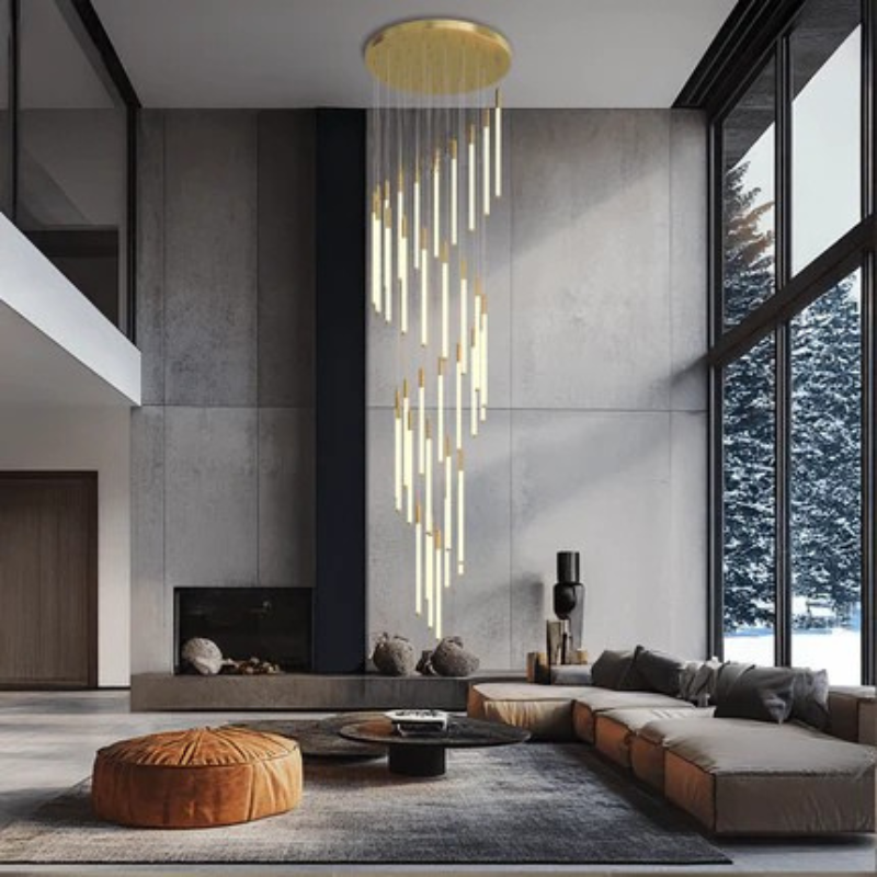 Contemporary Rainfall Inspired Multiple Lights Chandelier