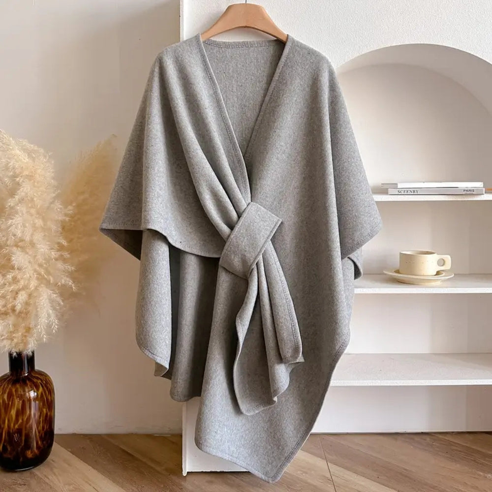 Luxurious Poncho Windproof Shawl Coat