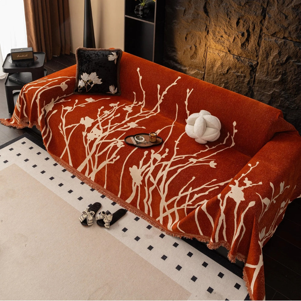 Twilight Branches Chenille Sofa Cover