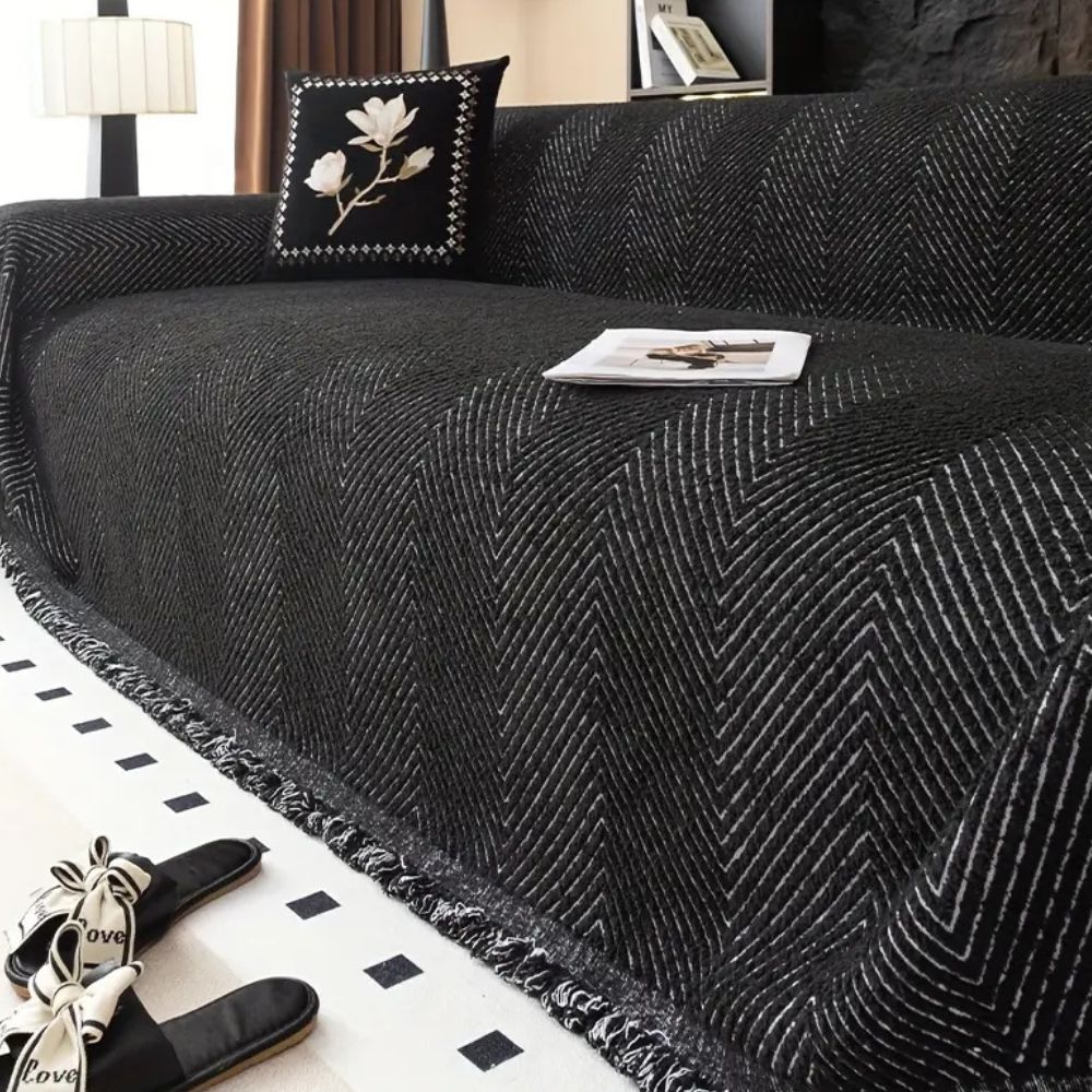 Stripe Herringbone Sofa Cover