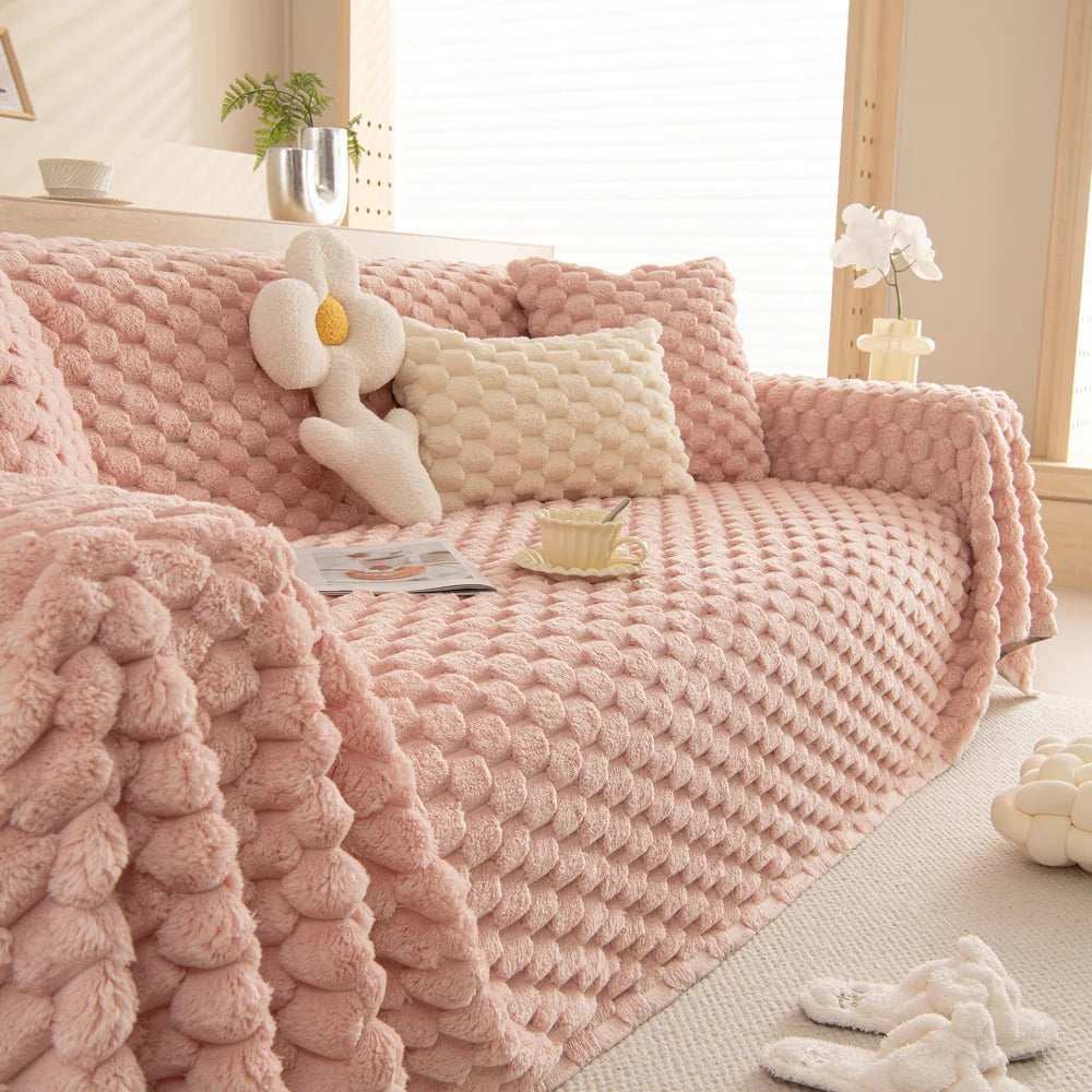 Tufted Rabbit Faux Sofa Cover