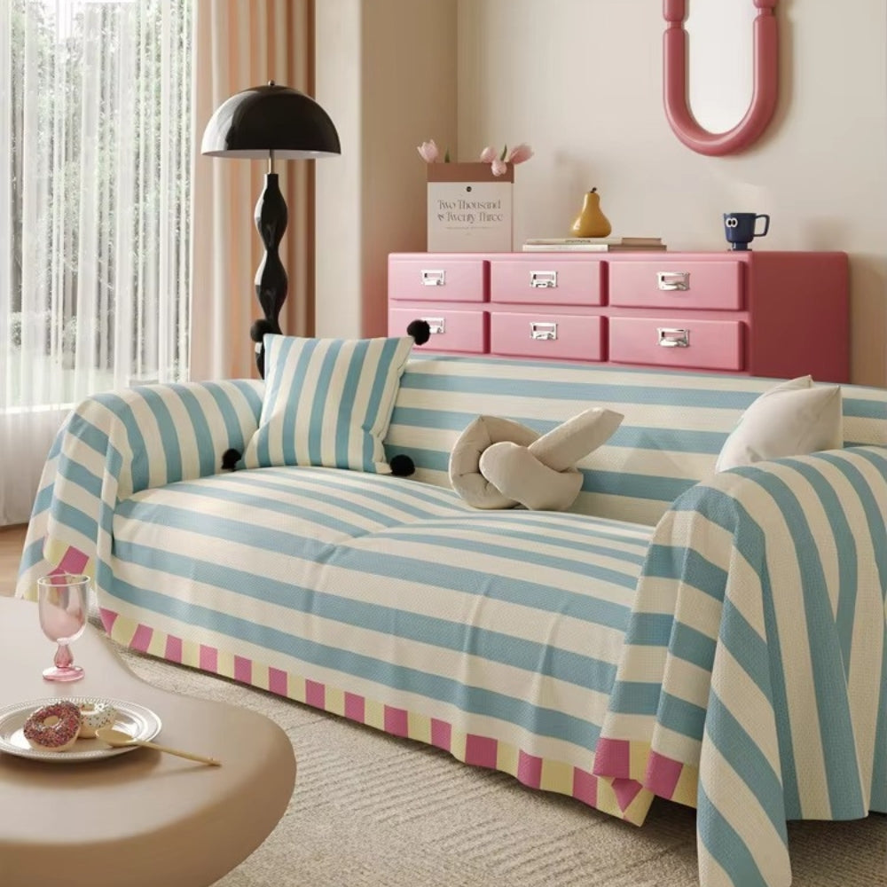 Atelier Pastel Striped Sofa Cover