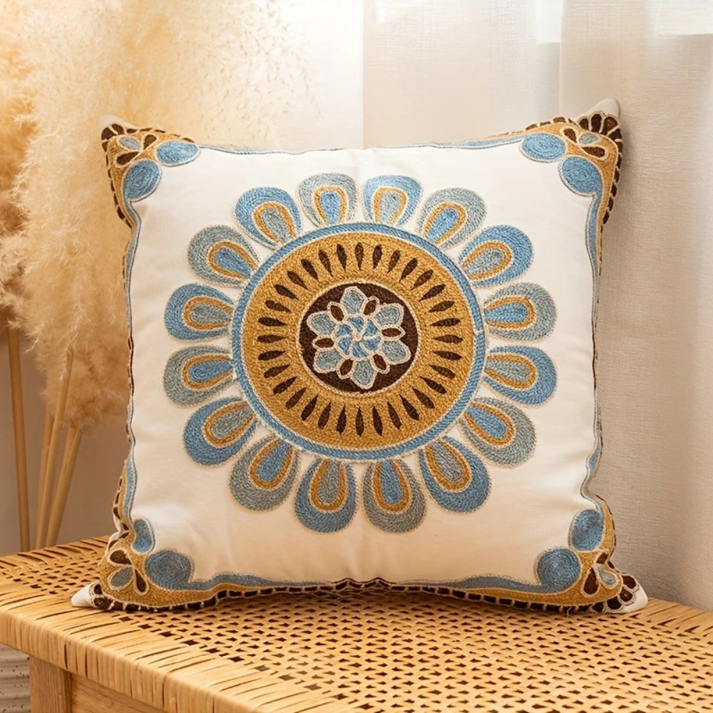 Aurae Embroidered Vintage Cushion Cover