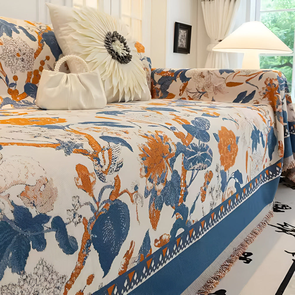 Autumn Vines Jacquard Sofa Cover