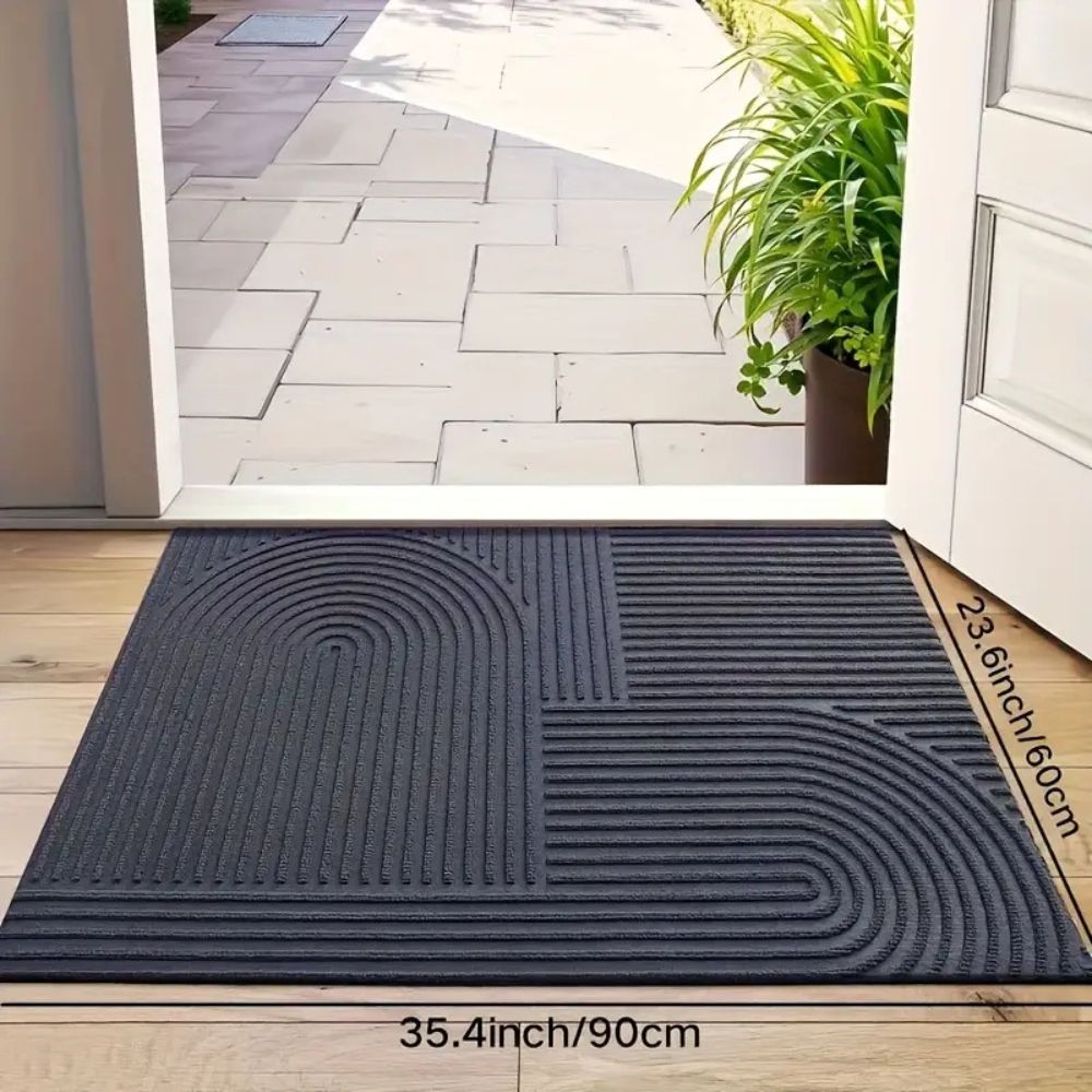 Curved Thread Line Door Mat
