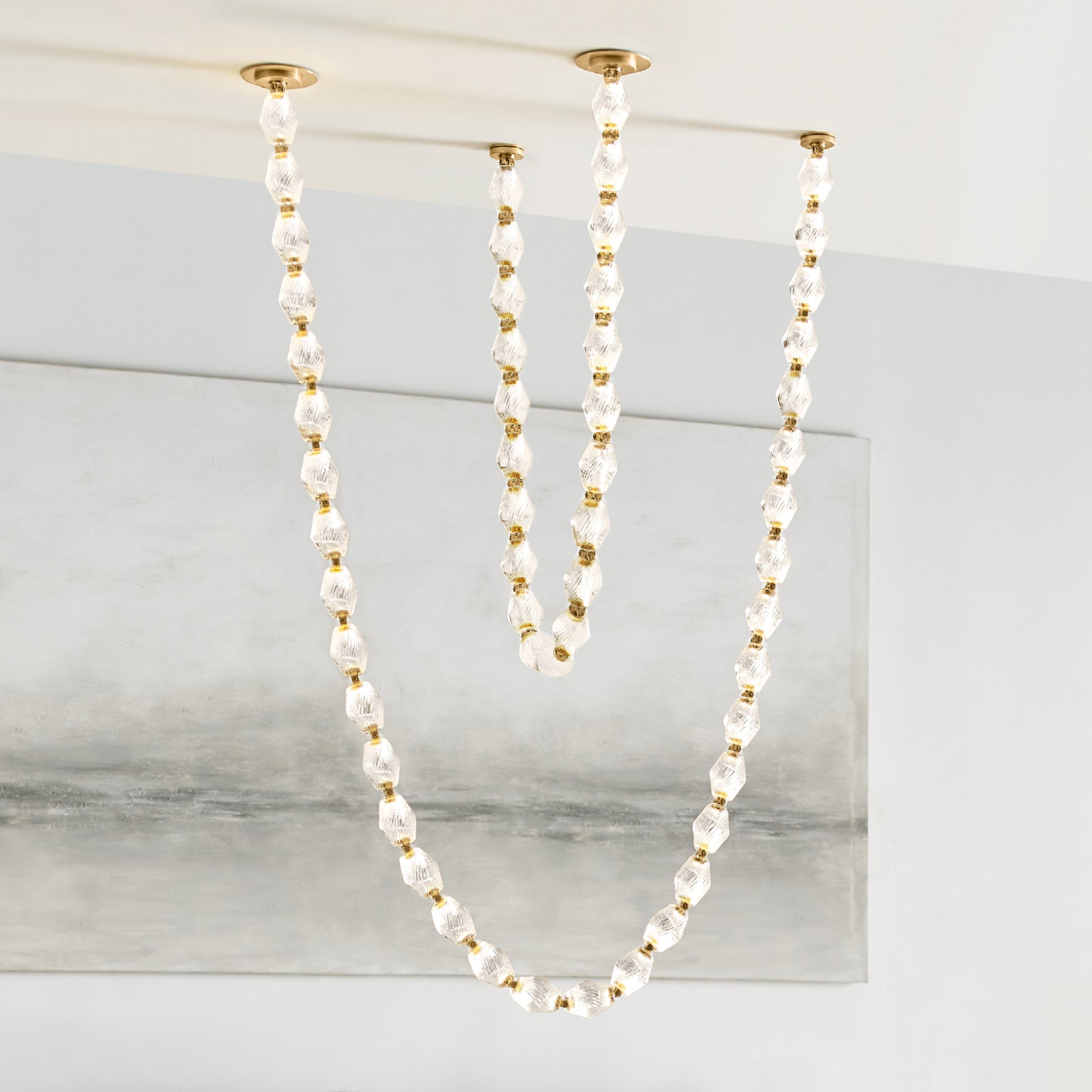 Art Deco Necklace-Inspired LED Chandelier