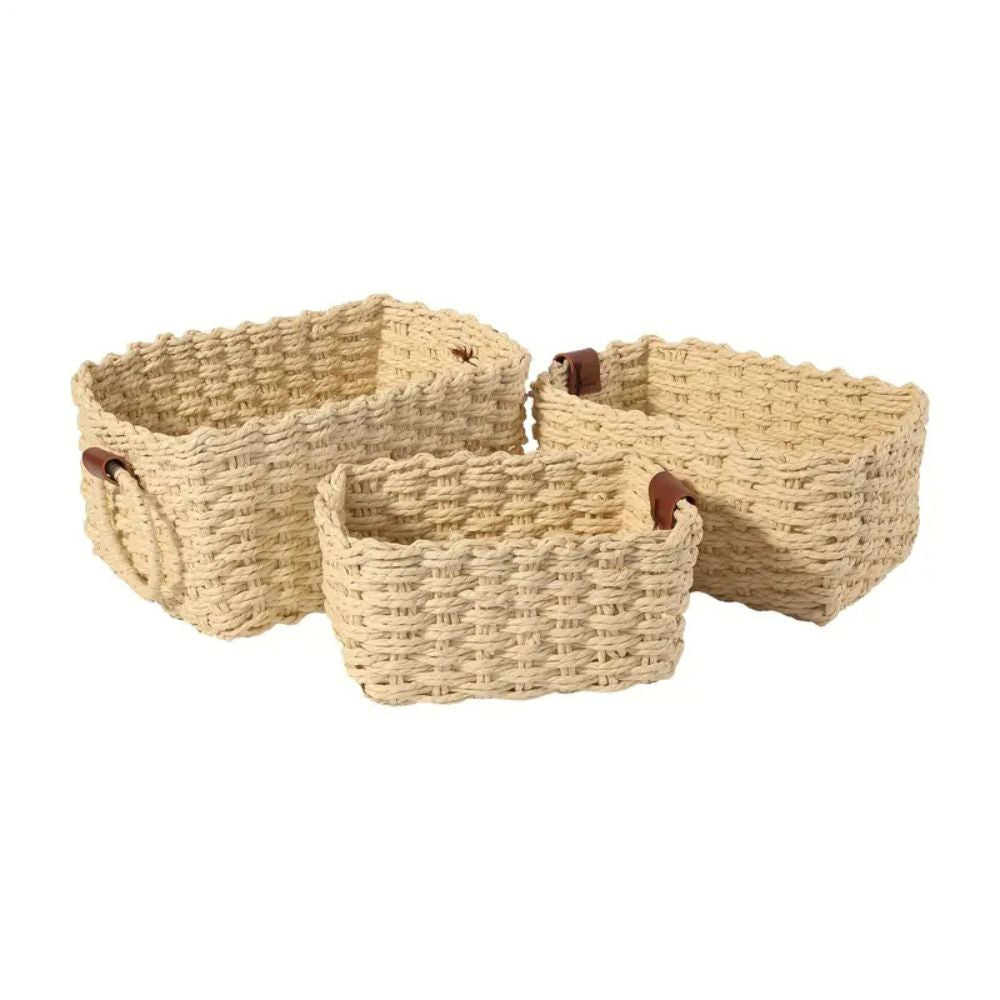 Elegant Rattan Weave Basket Set