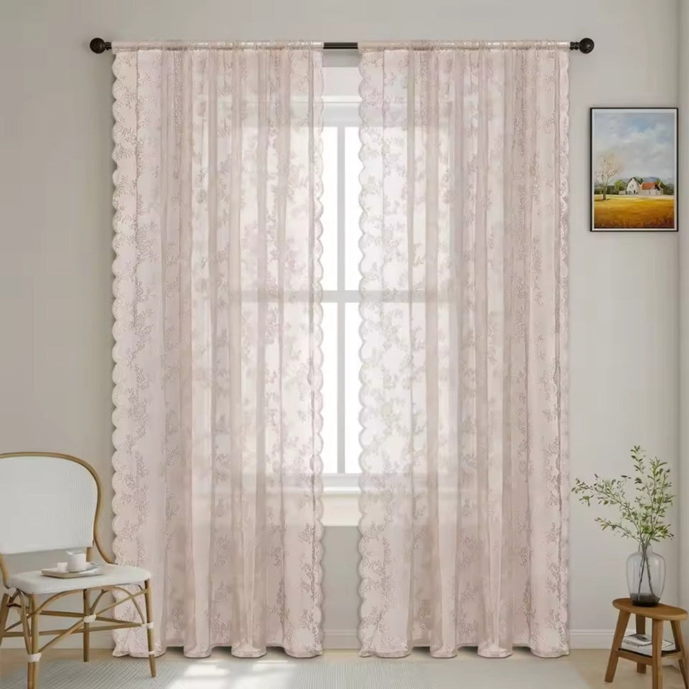 Floral Grace Sheer Curtains