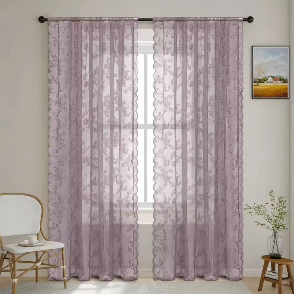 Floral Grace Sheer Curtains