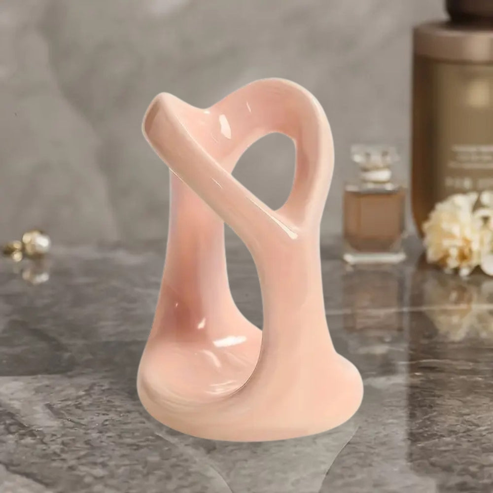 Heart-Shaped Ceramic Toothbrush Holder