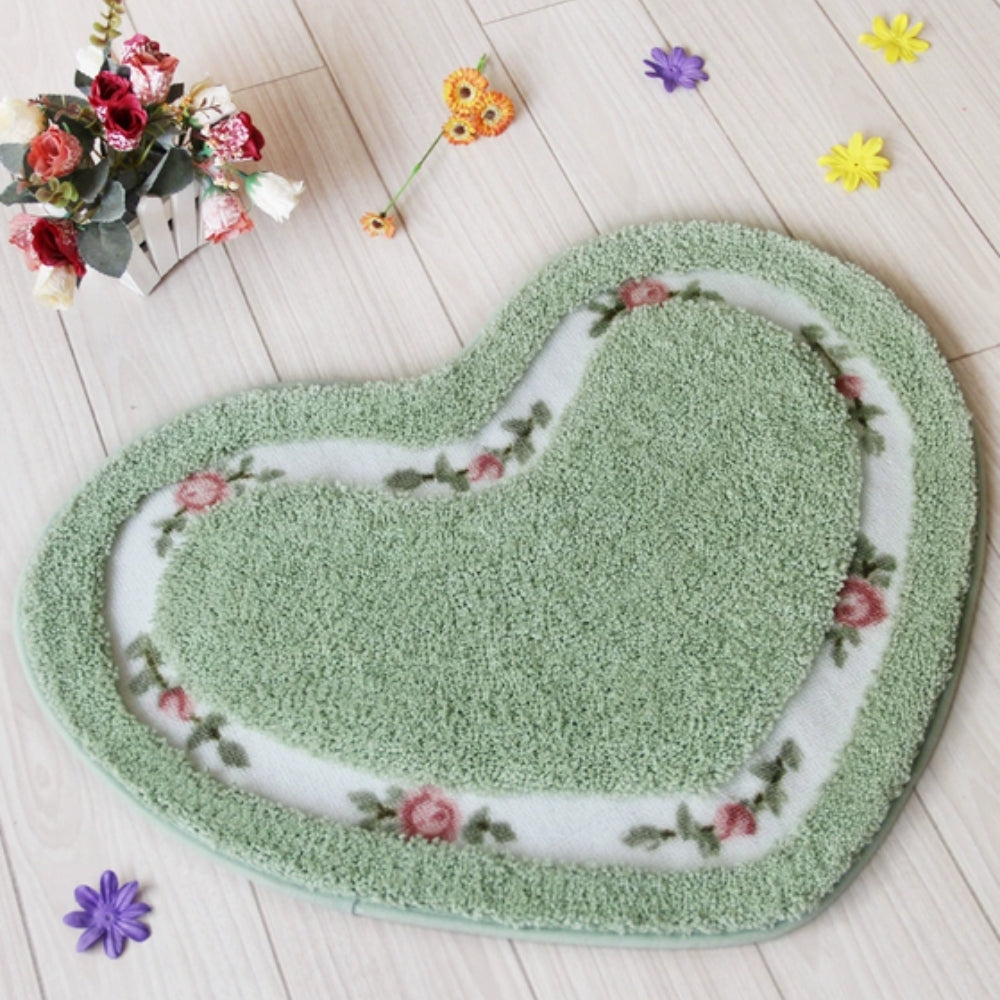 Heart Floral Tufted Bath Mat