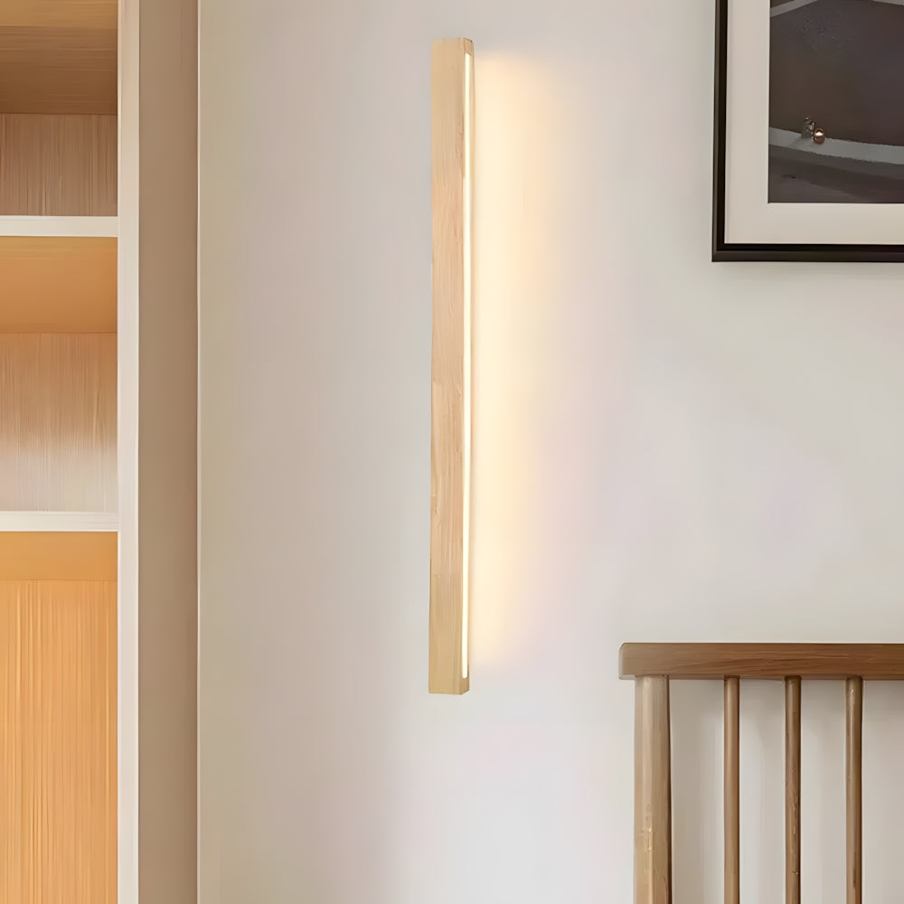 Simple Mirror Nordic Wood LED Bathroom Wall Lighting