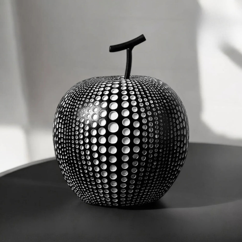 Luxurious Polka Dot Apple Sculpture