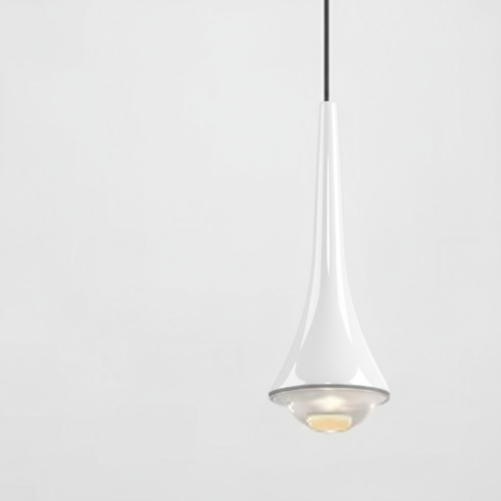 Teardrop 1-Light LED Modern Glass Pendant Light