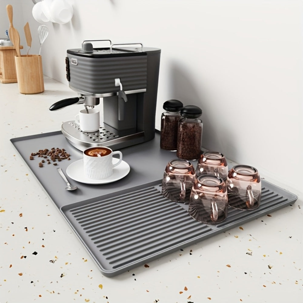 Multifunctional Silicone Coffee Bar Mat with Drainage