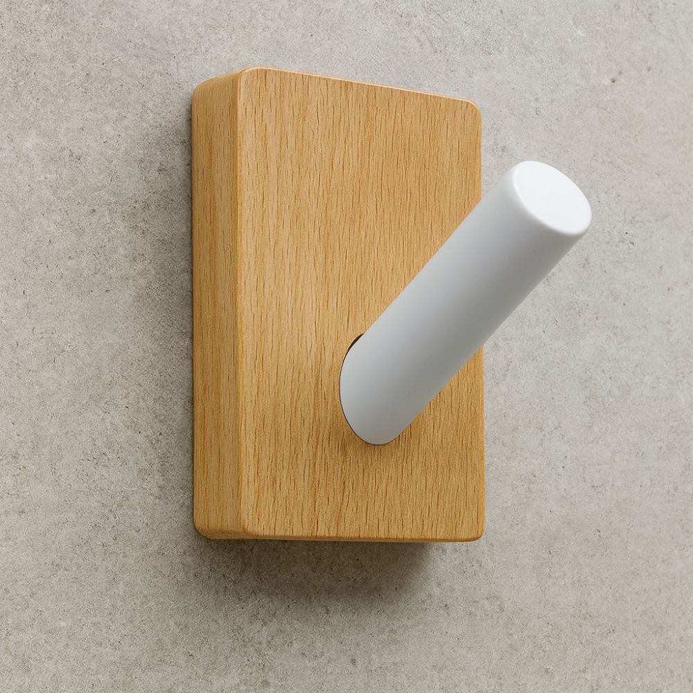 Natural Wood Hook Wall Organizer