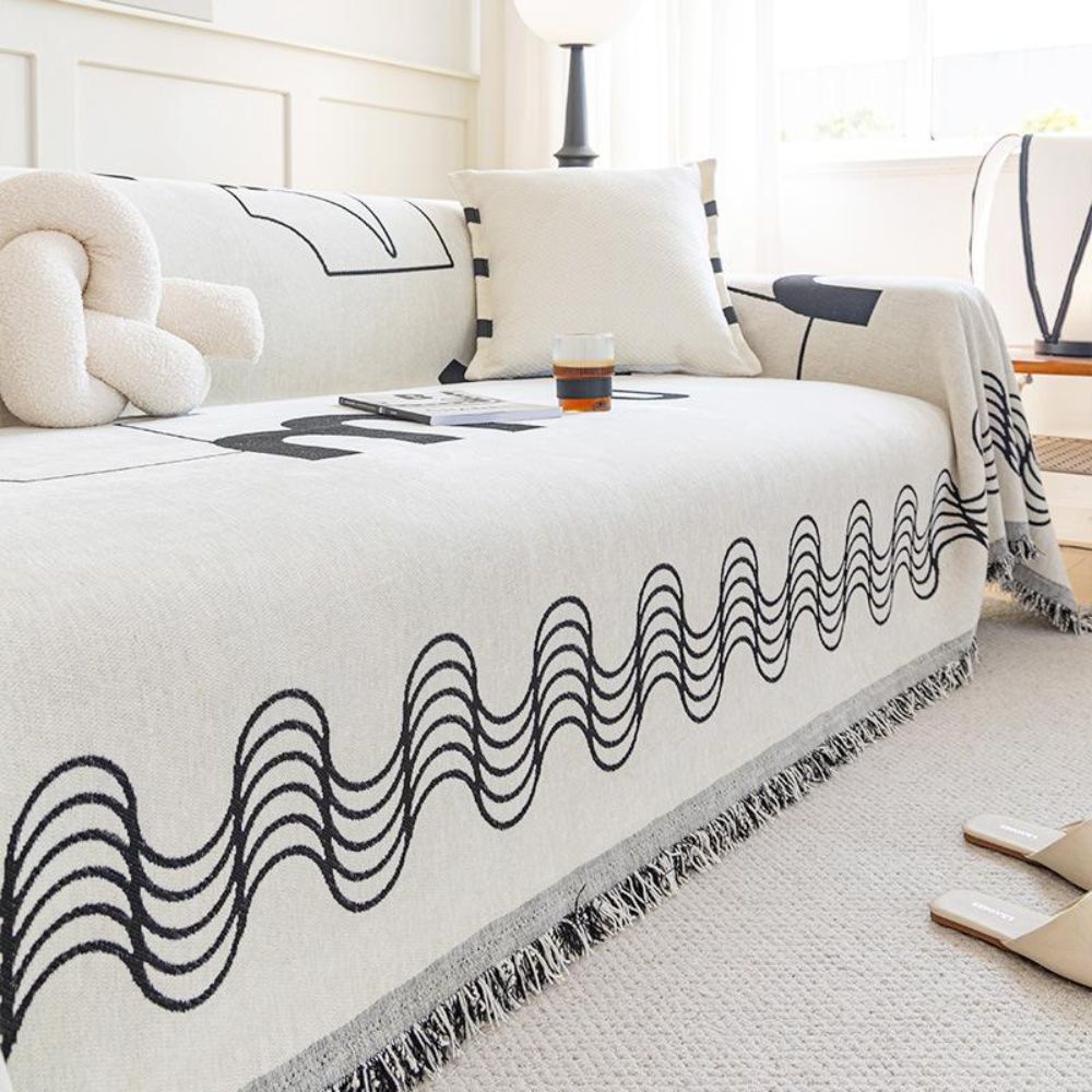 Ripple Curve Line Flow Sofa Cover
