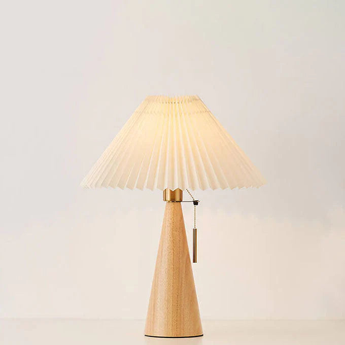 Japandi Inspired Pleated LED Table Lamp