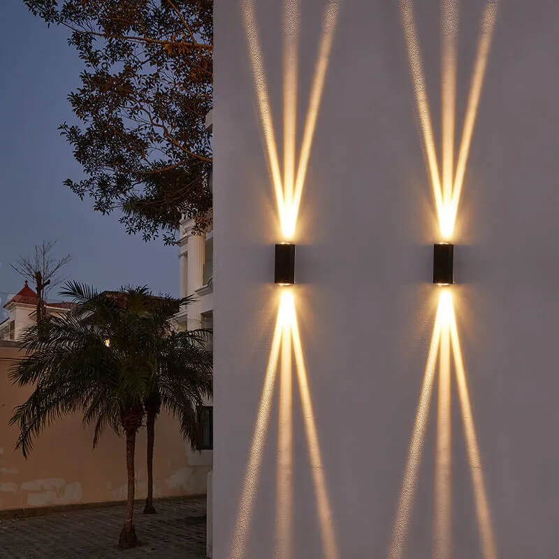 Rectangular 1-light Modern LED Outdoor Wall Sconce Light