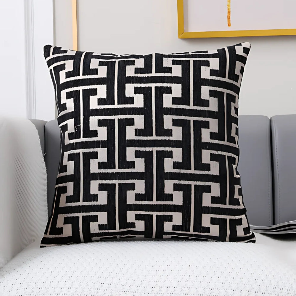 Timeless Maze Pattern Cushion Cover